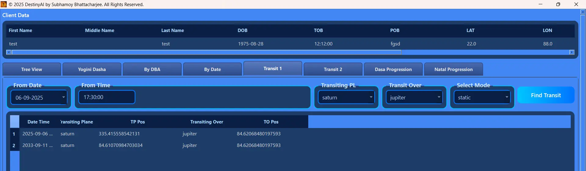 DestinyAI quality assessment of upcoming planetary periods